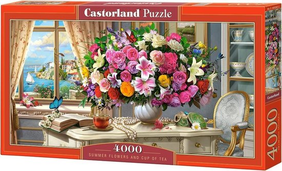 Castorland Summer Flowers and Cup of Tea – puzzel – 4000 stukjes
