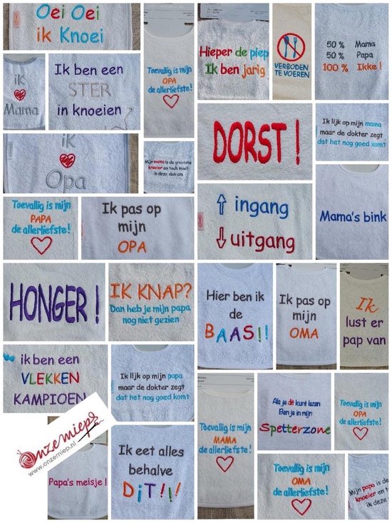 Bavoir avec "Interdit de nourrir"