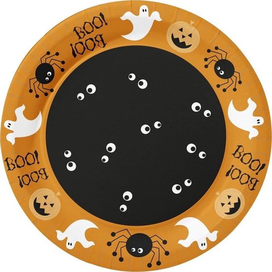 Viva Op het randje vochtigheid Halloween - 10x Oranje Halloween borden met print 22 cm - wegwerp bordjes |  bol.com