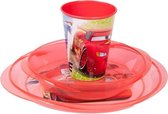Stor Lunchset Cars 3 allant au micro-ondes 3 pièces Rouge