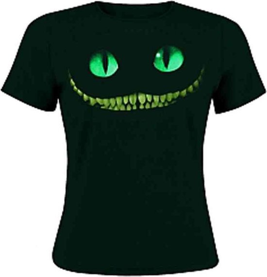 Alice In Wonderland Cheshire Cat - Smile Dames T-shirt - zwart - S