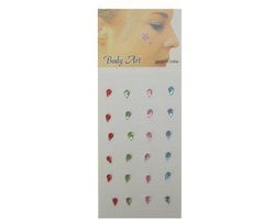 Body Art Minuscule Fancy gezicht / Body Jewels in Druppel Vorm Multicolour