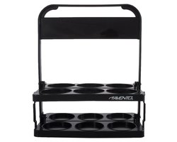 Avento Inklapbaar Draagrek - voor 6 Bidons - Zwart - 28 x 33.5 x 17.5 cm