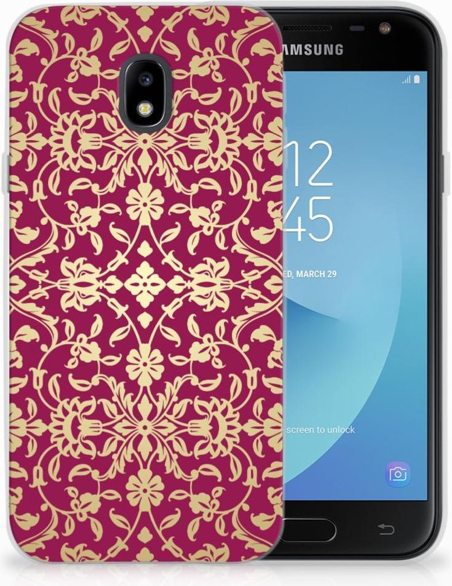 TPU Hoesje voor Siliconen Hoesje Samsung Galaxy J3 2017 Barok Pink