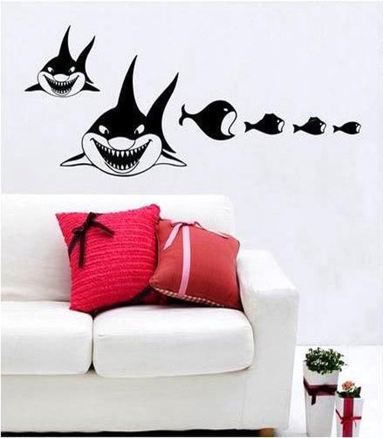 Sticker mural requins coart