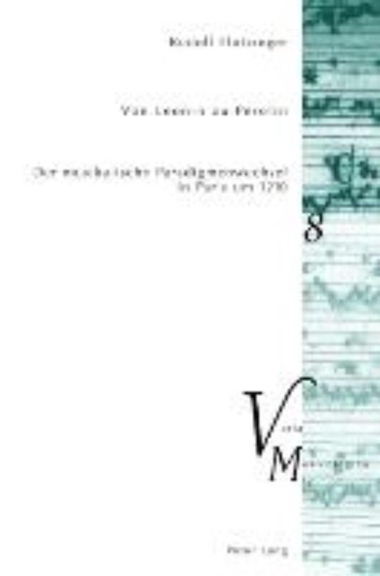 Couverture de livre avec le titre 'Von Leonin zu Perotin'. L'arrière-plan est vert clair avec des notes de musique.