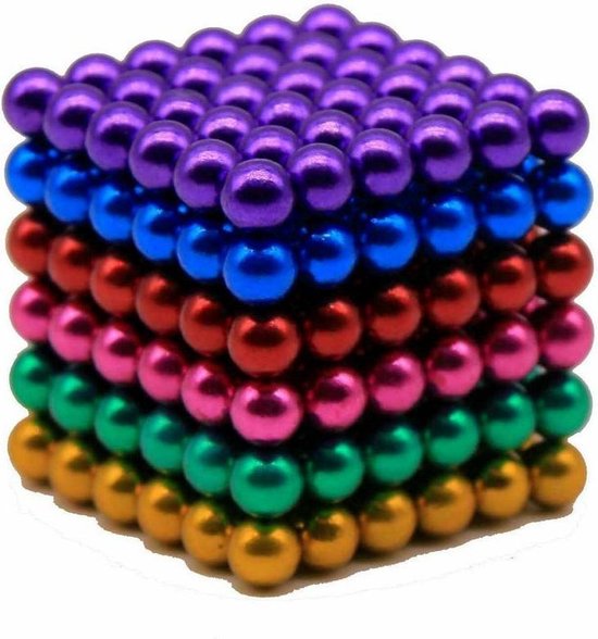 | Neocube Magneetballetjes Multicolor, 216 Magnetische ballen 5 mm multi gekleurde magneten | 216
