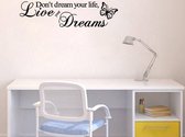 muursticker wallstickershop.eu | don't dream, live your dream