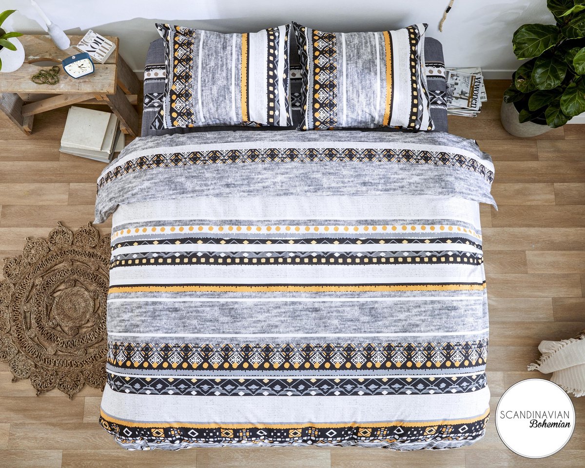 Dreamhouse Scandinavian Xander - Dekbedovertrekset - Lits-Jumeaux - 240x200/220 + 2 kussenslopen 60x70 - Antraciet