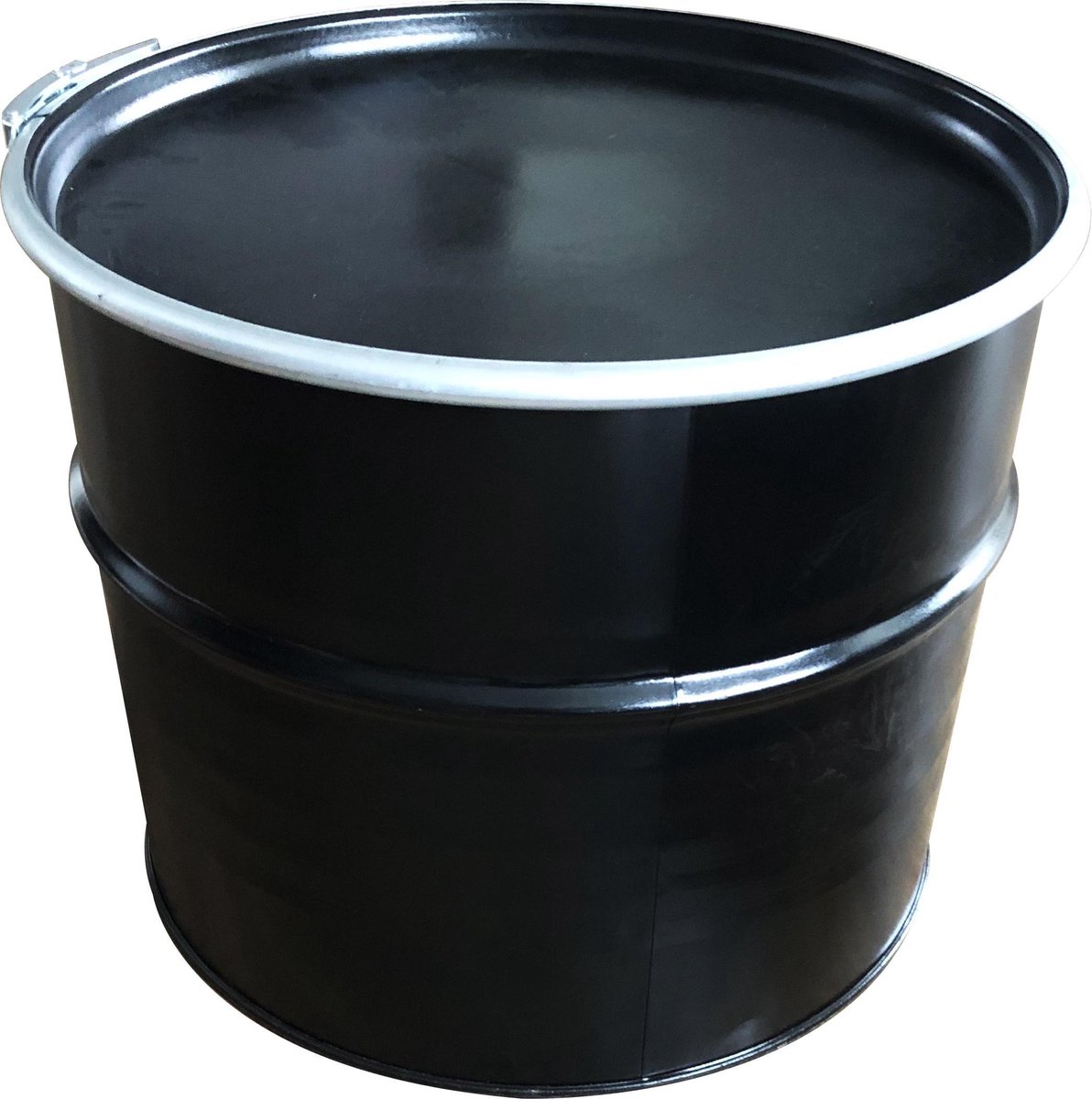 Grens geef de bloem water uitvegen BarrelKings industriële ronde bijzettafel zwart 100 Liter olievat | bol.com