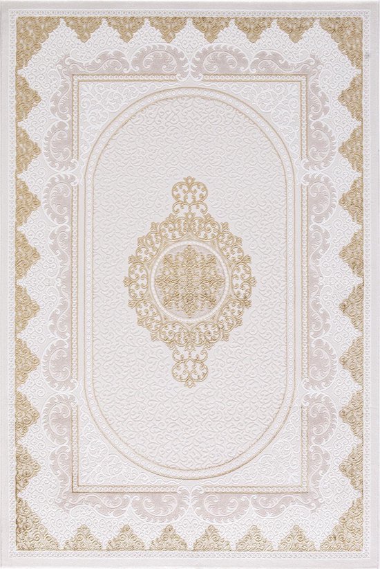 Vloerkleed klassiek Alpina goud oosters tapijt 120x180cm | bol.com