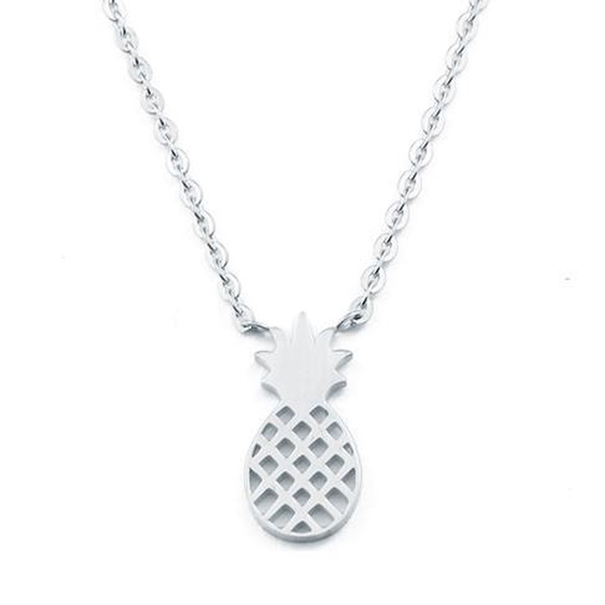 Cilla Jewels dames ketting Pineapple Verzilverd