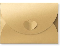 Cadeau Envelop Goud - 8 x 11,4 cm - 25 stuks