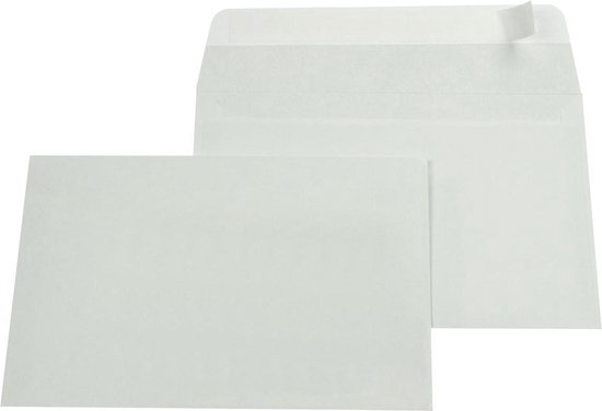 druk onbetaald campus Witte enveloppen - 114 x 162 mm - 500 stuks | bol.com