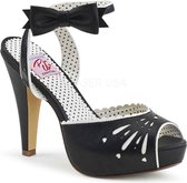 Pin Up Couture Sandaal met enkelband -40 Shoes- BETTIE-01 US 10 Zwart