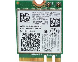 Lenovo 04X6007 - Wilkins Peak 2 7260 2*2 11ac+BT M.2 Card Wake