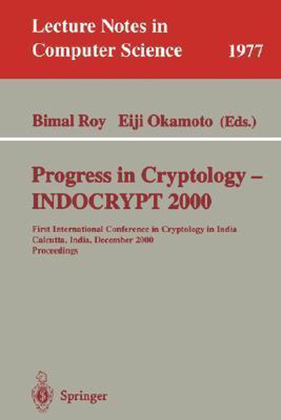 Progress in Cryptology - INDOCRYPT 2000 - cover