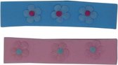Jessidress Baby Haarband met bloemen Hoofdband Setje - Roze/Blauw