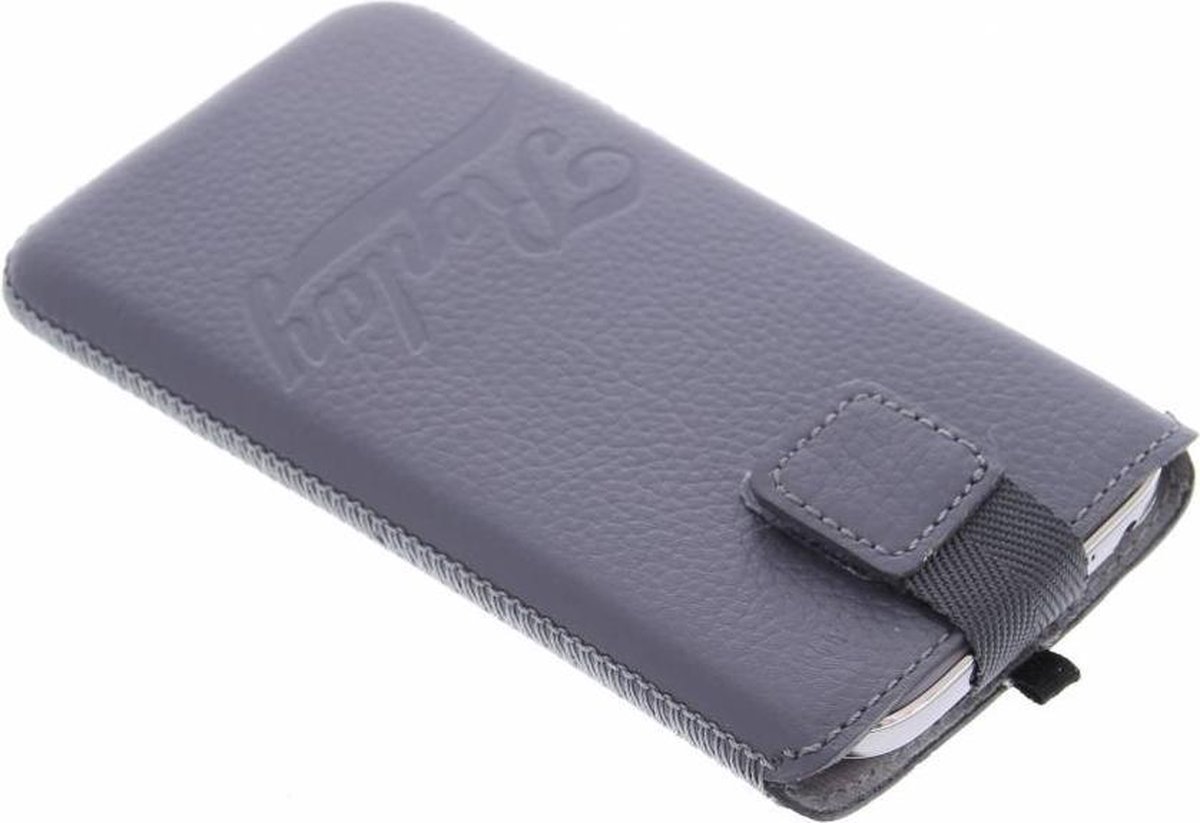 Replay Pocket Leather Pouch maat L - Grey