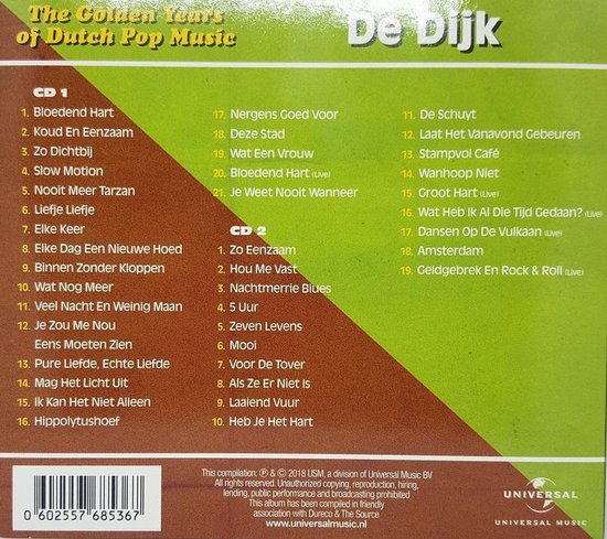Golden Years Of Dutch Pop Music - De Dijk
