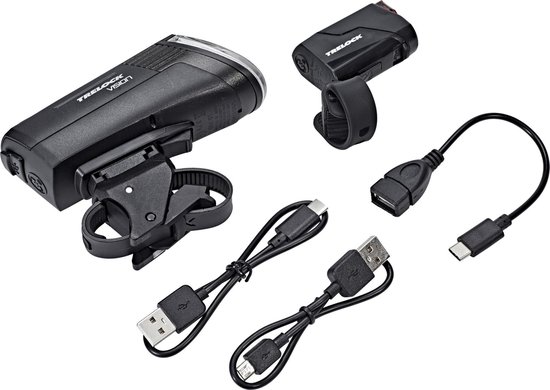 Phare Avant Vélo TRELOCK LS 760 I-Go Vision - 100 Lux, Rechargeable USB, écran LCD, 5 Modes - Noir - 4