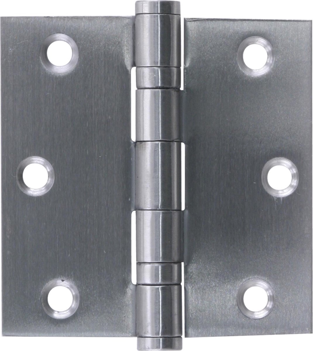 STARX KOGELSCHARNIER MET PEN RONDE HOEK 76X76 RVS - 3 stuks