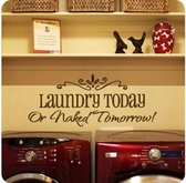Muursticker tekst 'Laundry today' 24x58