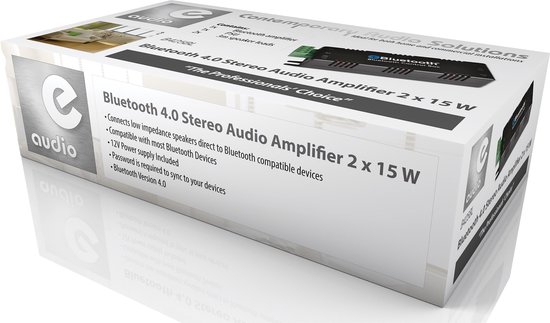 E-Audio B425BL Bluetooth stereo versterker module 2x15 Watt - E-Audio