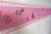Bordure de papier peint / bord de papier peint type Eijffinger "Noah" lxl 13 cm x 10 mètres rose tendre