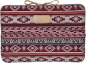 Lisen – Laptop Sleeve tot 15.4 inch – 38 x 27 x 1,5 cm - Bohemian Style – Rood/Roze