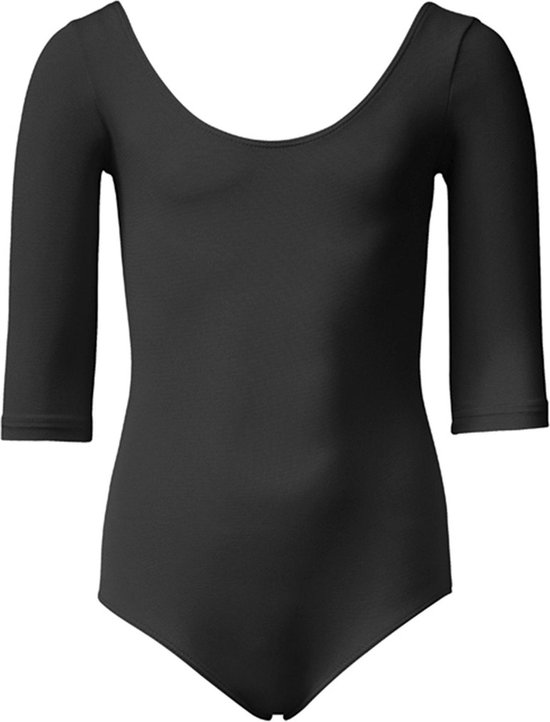 Papillon Leotard 3/4 Mouwen Balletpak - Maat 164  - Unisex - zwart