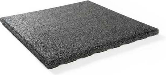 Rubber tegels 30 mm - 1 m² (4 tegels van 50 x 50 cm) Zwart |
