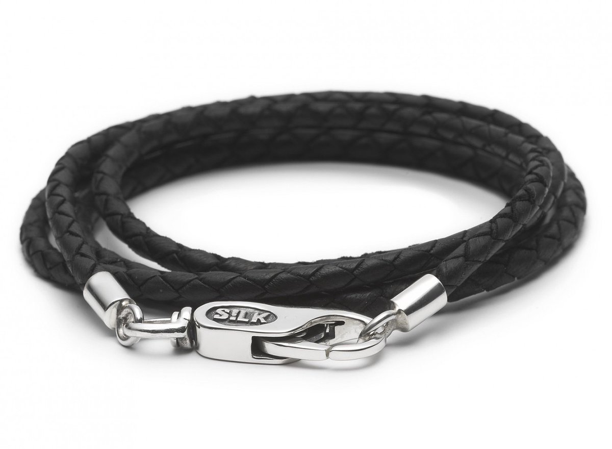 SILK Jewellery - Zwarte Ketting - Roots - 820BLK.21 - Maat 62,0