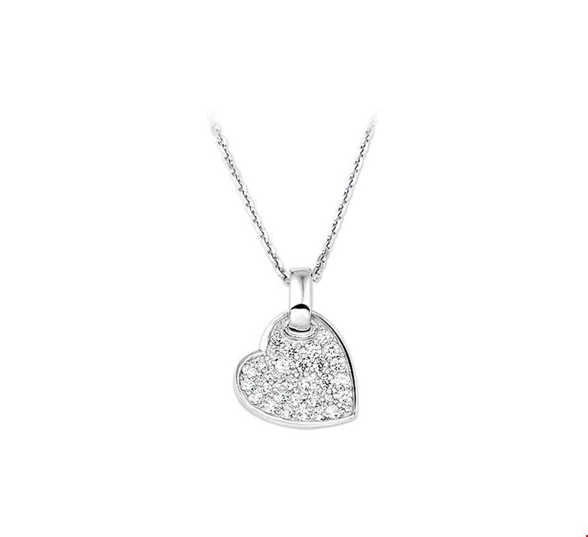 Collier hart zirkonia 1,3 mm 41 + 4 cm