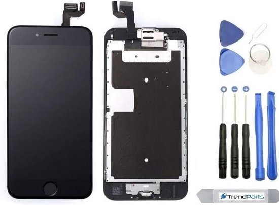 Xlhama Volledig Scherm Voor IPhone 6S Plus – 5,5 Inch, Zwart, Met Camera En Nabijheidssensor, Inclusief Montageset
