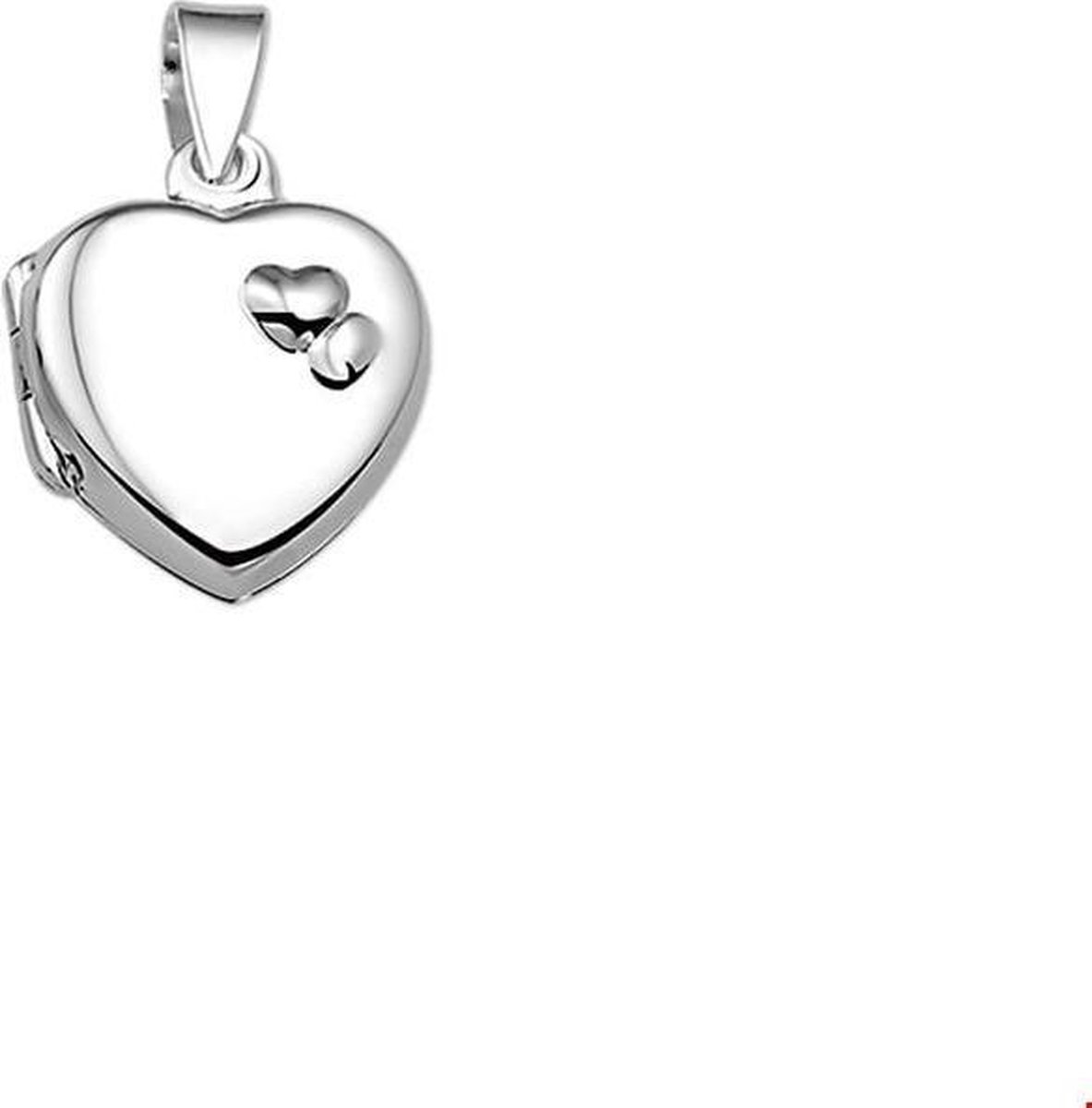 zilver gerhodineerd medaillon hart 1323345