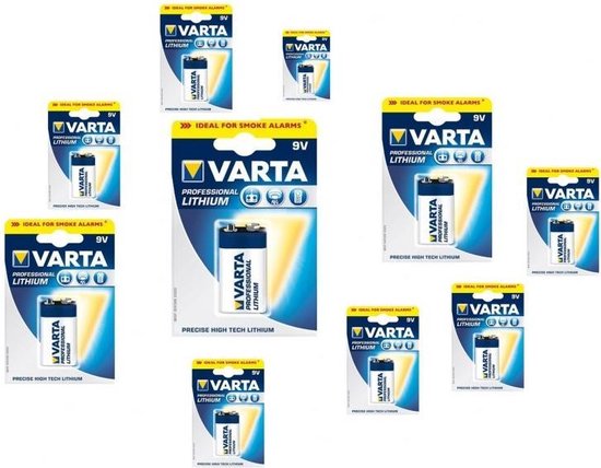 10x Blister Varta Professional Lithium 9V E-Block 6LP3146 batterij | bol.com