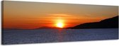 Zonsondergang - Canvas Schilderij Panorama 118 x 36 cm