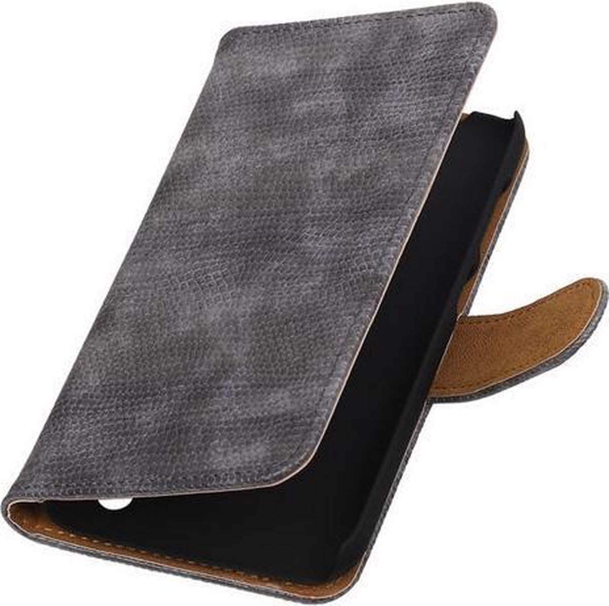 Huawei Y625 - Mini Slang Grijs Booktype Wallet Hoesje