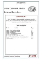 North Carolina Criminal Law And Procedure-Pamphlet # 2