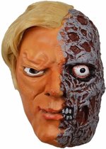Halloween - Latex horror masker half verbrand gezicht
