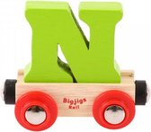 Bigjigs - Rails - Naamtrein - Letter N - Blauw