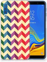 Geschikt voor Samsung Galaxy A7 (2018) TPU Hoesje Zigzag Color