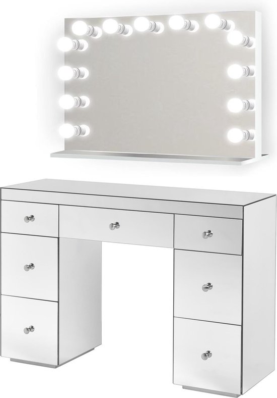 Super bol.com | BRIGHT BEAUTY Hollywood spiegel make up tafel met LED OL-78