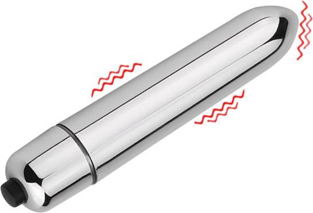 Goedkoopste Bullet Vibrator - Clitoris en G Spot stimulatie - Mini vibrator - voor vrouwen - voor de clitoris - Stimulator - Zilverkleurig