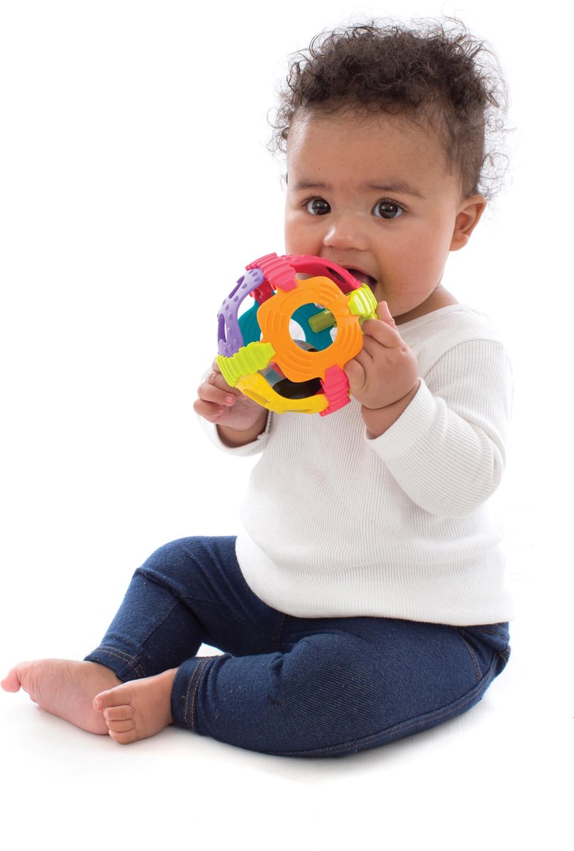 Playgro - Shake Rattle and Roll Ball - Baby bal - Baby bal rammelaar - rammelaar - Speelgoed Baby - Speelgoed 1 jaar - Baby rammelaar Baby bal - Baby Speelgoed - Educatief baby speelgoed — afbeelding 5