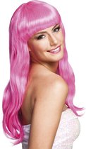 8 stuks: Pruik Chique - ijs roze