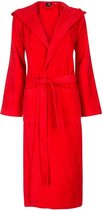 Peignoir unisexe rouge - coton éponge - capuche - taille 2XL