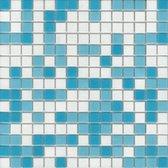 Mozaiek glas a11/32/33 lichtblauw 2,0x2,0x0,4 zwembad