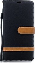 Samsung Galaxy J6 Plus Hoesje - Denim Book Case - Zwart